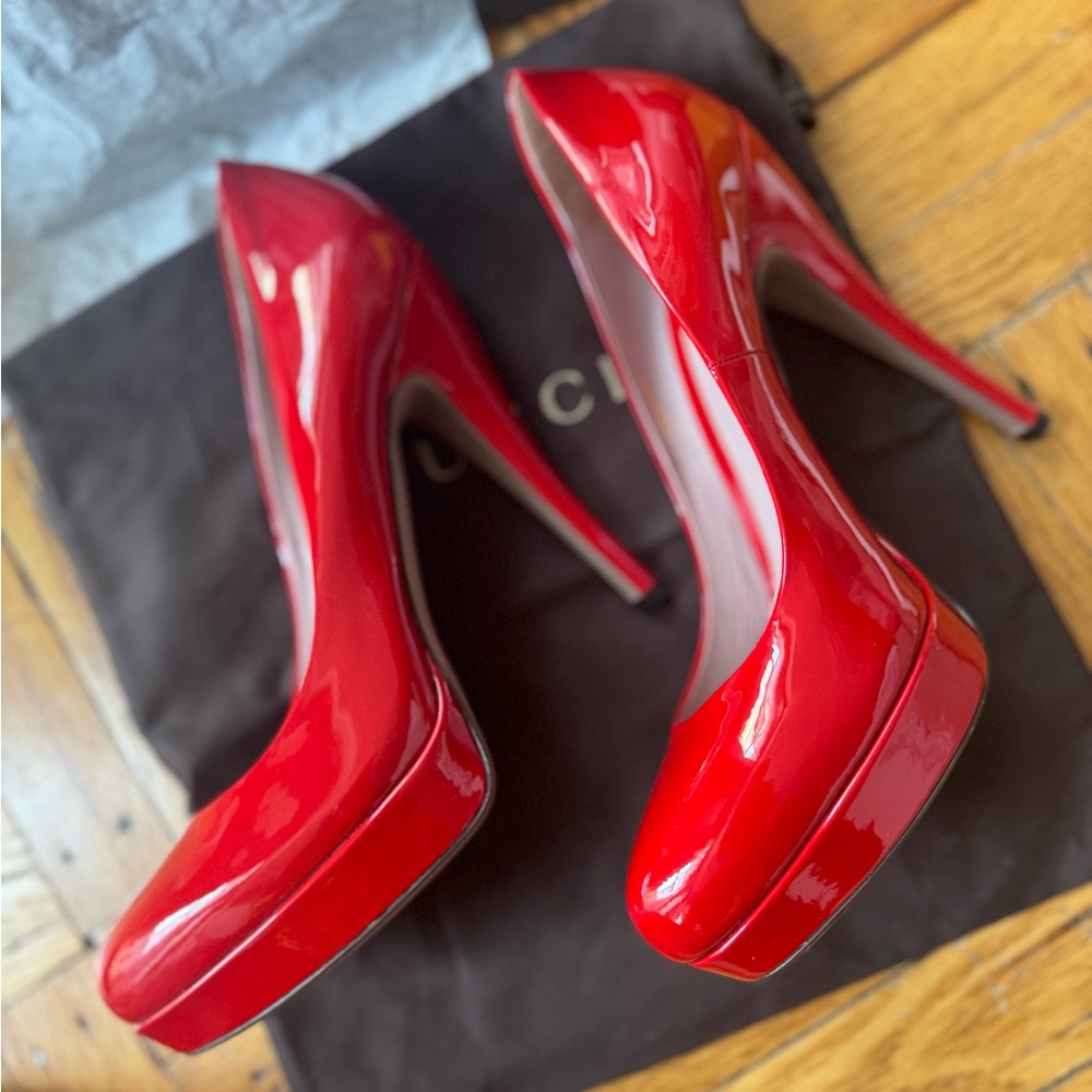 Gucci Red Patent Leather Heels